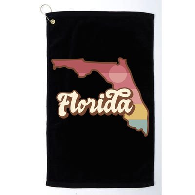 Retro Florida Sunset Golf Towel