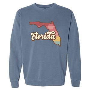 Retro Florida Sunset Garment-Dyed Sweatshirt