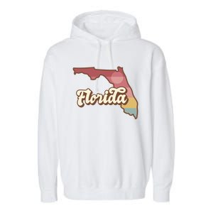 Retro Florida Sunset Garment-Dyed Fleece Hoodie