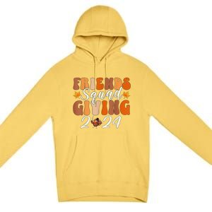 Retro Friendsgiving Squad 2024 Thanksgiving Friendsgivin Premium Pullover Hoodie