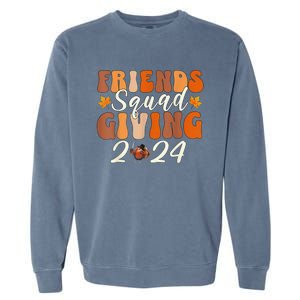 Retro Friendsgiving Squad 2024 Thanksgiving Friendsgivin Garment-Dyed Sweatshirt