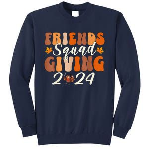 Retro Friendsgiving Squad 2024 Thanksgiving Friendsgivin Tall Sweatshirt