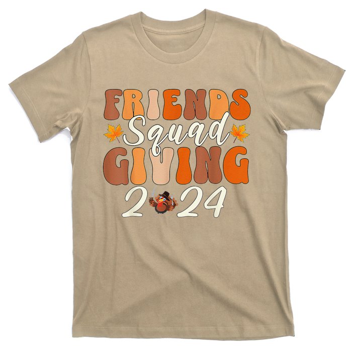 Retro Friendsgiving Squad 2024 Thanksgiving Friendsgivin T-Shirt