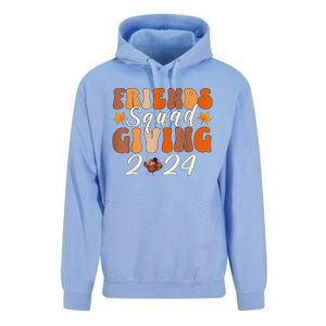 Retro Friendsgiving Squad 2024 Thanksgiving Friendsgivin Unisex Surf Hoodie