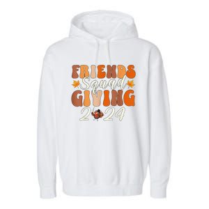 Retro Friendsgiving Squad 2024 Thanksgiving Friendsgivin Garment-Dyed Fleece Hoodie