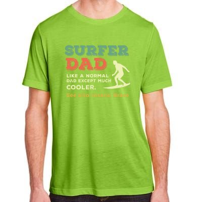 Retro Father Surfing Vintage Surfer Dad Beach 1970s Surf Gift Adult ChromaSoft Performance T-Shirt