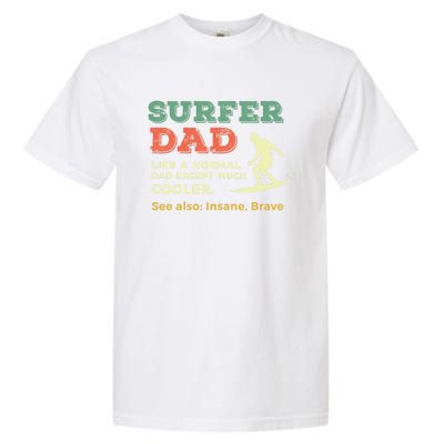 Retro Father Surfing Vintage Surfer Dad Beach 1970s Surf Gift Garment-Dyed Heavyweight T-Shirt