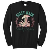 Retro Funny Salty Hair Sandy Boots Cowgirl Western Summer Sweatshirt