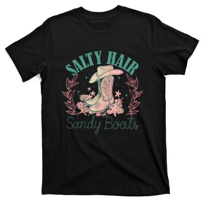 Retro Funny Salty Hair Sandy Boots Cowgirl Western Summer T-Shirt