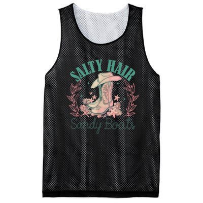 Retro Funny Salty Hair Sandy Boots Cowgirl Western Summer Mesh Reversible Basketball Jersey Tank