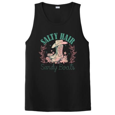 Retro Funny Salty Hair Sandy Boots Cowgirl Western Summer PosiCharge Competitor Tank