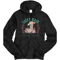 Retro Funny Salty Hair Sandy Boots Cowgirl Western Summer Tie Dye Hoodie