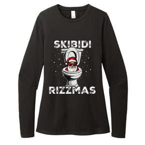 Rizzmas Funny Toilet Santa White Elephant Christmas Womens CVC Long Sleeve Shirt