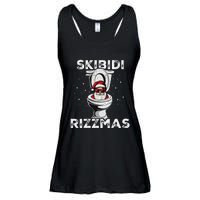 Rizzmas Funny Toilet Santa White Elephant Christmas Ladies Essential Flowy Tank