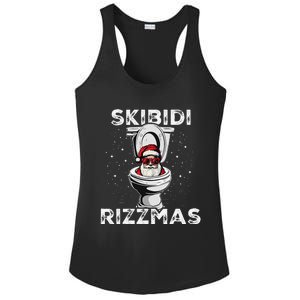 Rizzmas Funny Toilet Santa White Elephant Christmas Ladies PosiCharge Competitor Racerback Tank