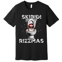 Rizzmas Funny Toilet Santa White Elephant Christmas Premium T-Shirt