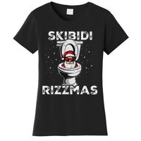 Rizzmas Funny Toilet Santa White Elephant Christmas Women's T-Shirt