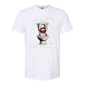 Rizzmas Funny Toilet Santa White Elephant Christmas Softstyle CVC T-Shirt