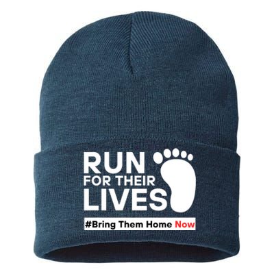 Run For Their Lives Bring Them Home Now Sustainable Knit Beanie