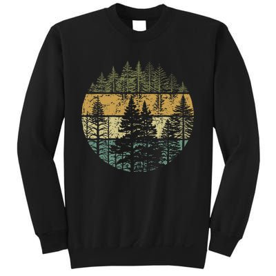 Retro Forest Trees Outdoors Nature Sweatshirt