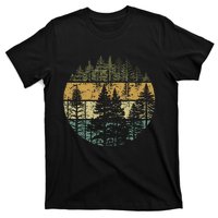 Retro Forest Trees Outdoors Nature T-Shirt