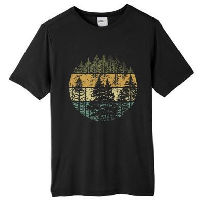 Retro Forest Trees Outdoors Nature Tall Fusion ChromaSoft Performance T-Shirt