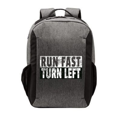 Run Fast Turn Left Funny Track Racing Joke Vector Backpack