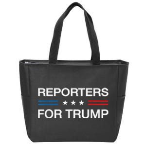 Reporters For Trump Funny Election 2024 Reporter Journalist Zip Tote Bag