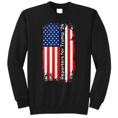 Reporters For Trump Funny Election 2024 Reporter Reporting Sweatshirt