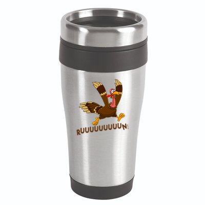 Run Funny Thanksgiving Turkey 16oz Travel Tumbler