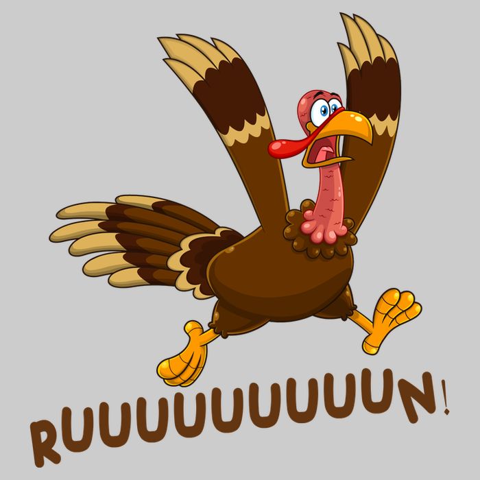 Run Funny Thanksgiving Turkey Tie-Dye T-Shirt