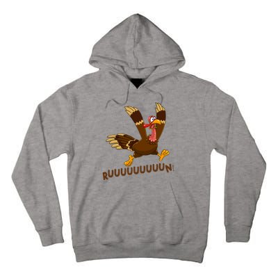 Run Funny Thanksgiving Turkey Tall Hoodie