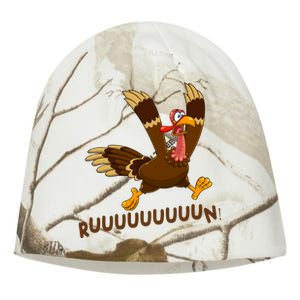 Run Funny Thanksgiving Turkey Kati - Camo Knit Beanie