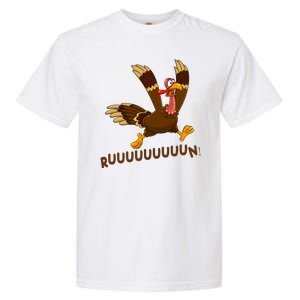 Run Funny Thanksgiving Turkey Garment-Dyed Heavyweight T-Shirt