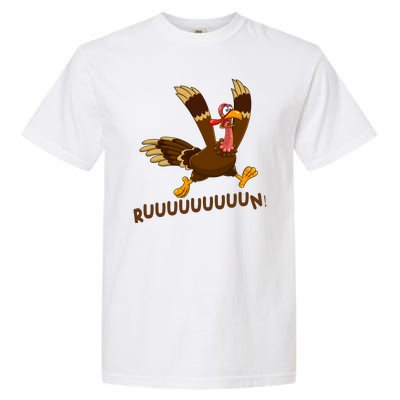 Run Funny Thanksgiving Turkey Garment-Dyed Heavyweight T-Shirt