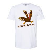 Run Funny Thanksgiving Turkey Softstyle CVC T-Shirt