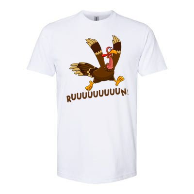 Run Funny Thanksgiving Turkey Softstyle® CVC T-Shirt