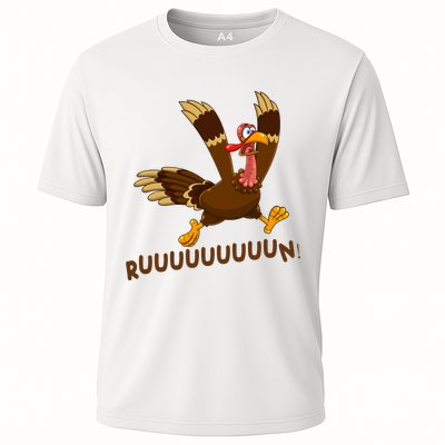 Run Funny Thanksgiving Turkey Performance Shirt