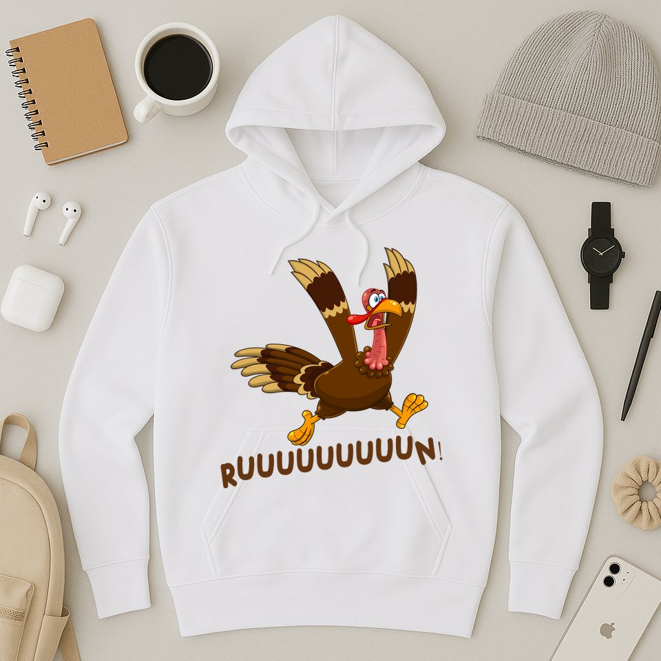 Run Funny Thanksgiving Turkey Hoodie