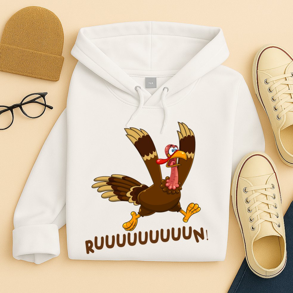 Run Funny Thanksgiving Turkey Hoodie