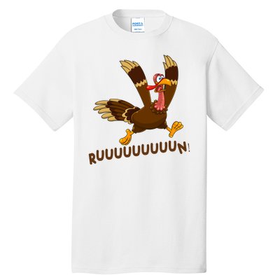 Run Funny Thanksgiving Turkey Tall T-Shirt