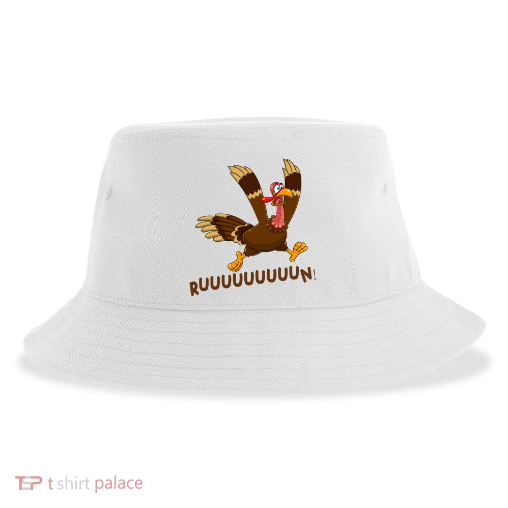 Run Funny Thanksgiving Turkey Sustainable Bucket Hat