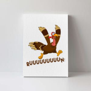 Run Funny Thanksgiving Turkey Canvas