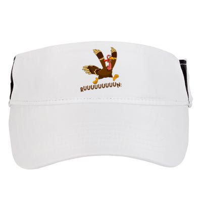 Run Funny Thanksgiving Turkey Adult Drive Performance Visor