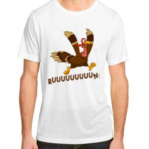 Run Funny Thanksgiving Turkey Adult ChromaSoft Performance T-Shirt