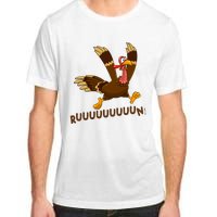 Run Funny Thanksgiving Turkey Adult ChromaSoft Performance T-Shirt