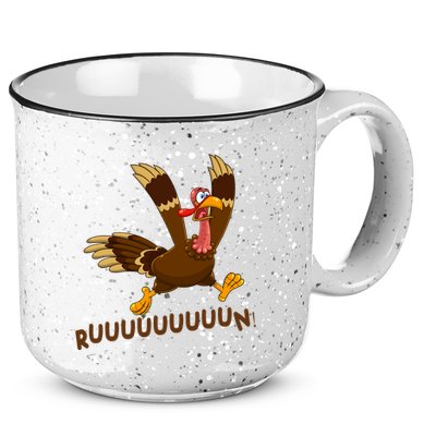 Run Funny Thanksgiving Turkey 15oz Campfire Ceramic Mug