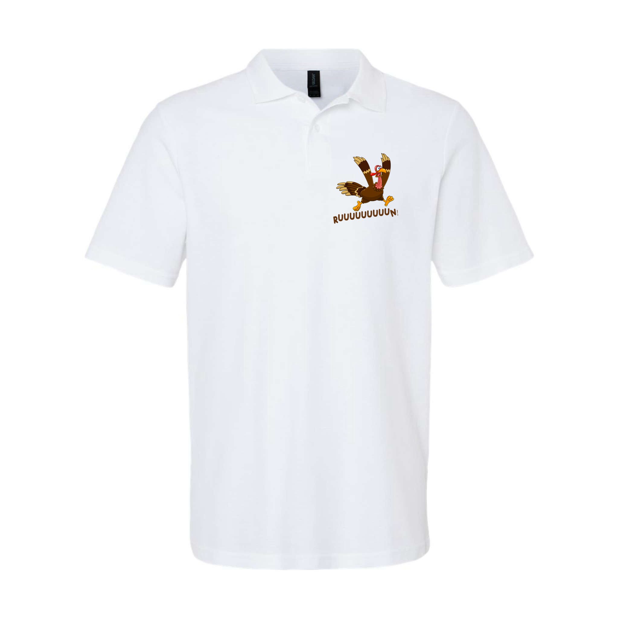 Run Funny Thanksgiving Turkey Polo