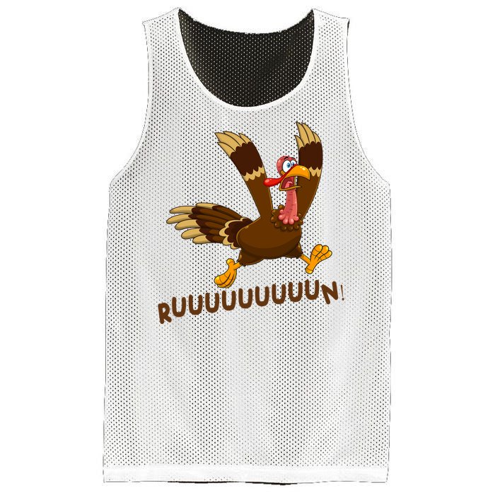 Run Funny Thanksgiving Turkey Mesh Reversible Basketball Jersey Tank