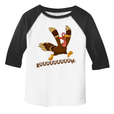 Run Funny Thanksgiving Turkey Toddler Fine Jersey T-Shirt